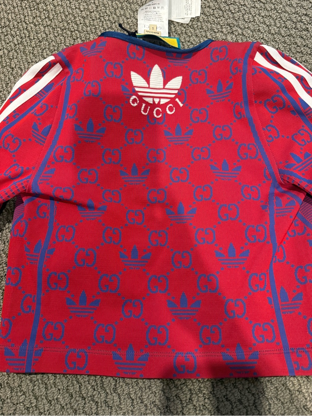 Gucci woman Red & Purple Cropped Logo Jacket - Picture 8 of 9